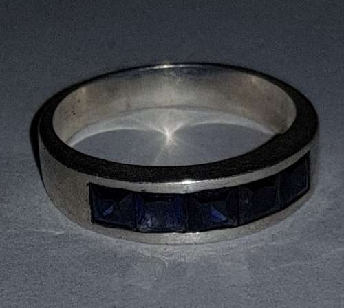 Blue Stone Sterling Silver Ring