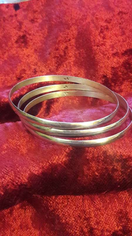 Set of 3x 925 Sterling Silver Bangles