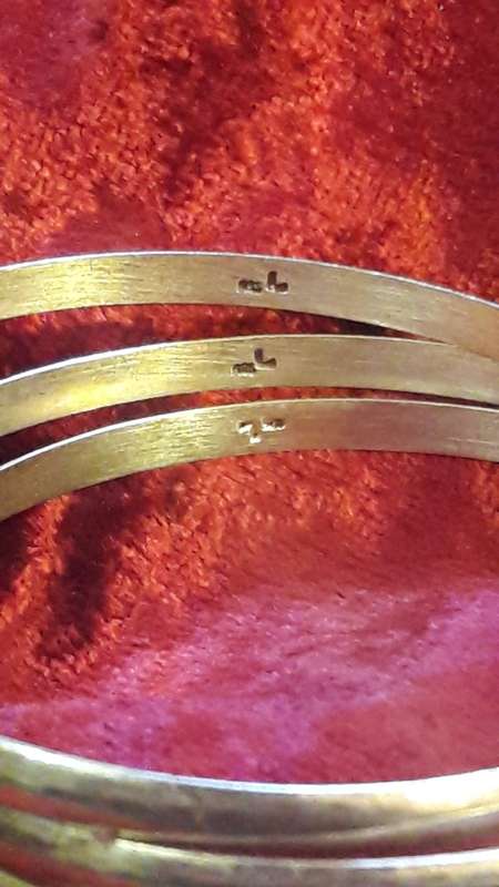 Set of 3x 925 Sterling Silver Bangles