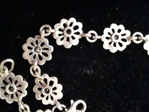 Tanzenites & Crystals set in 925 Sterling Silver Bracelet