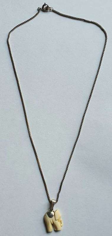 Elephant Pendant + Chain