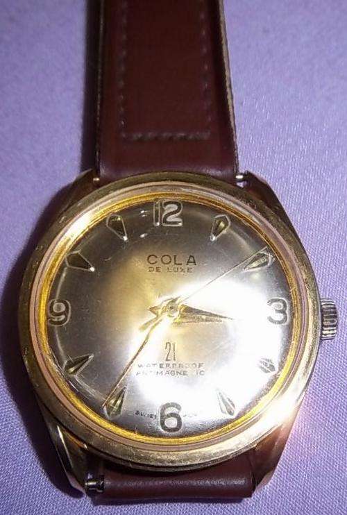 A VERY NICE COLA DE LUXE MECHANICAL MEN'S WRIST WATCH