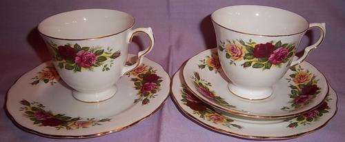 A ROYAL VALE TRIO, CUP AND SIDE PLATE STARTING AT R1