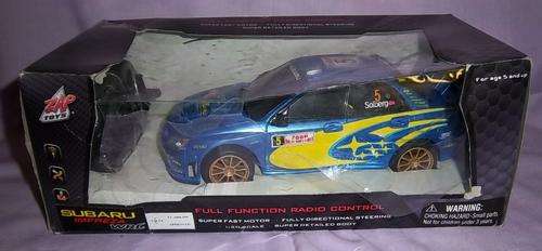 A SUBARU IMPREZA WRC RADIO CONTROL CAR BY ZAP TOYS, STILL BOXED
