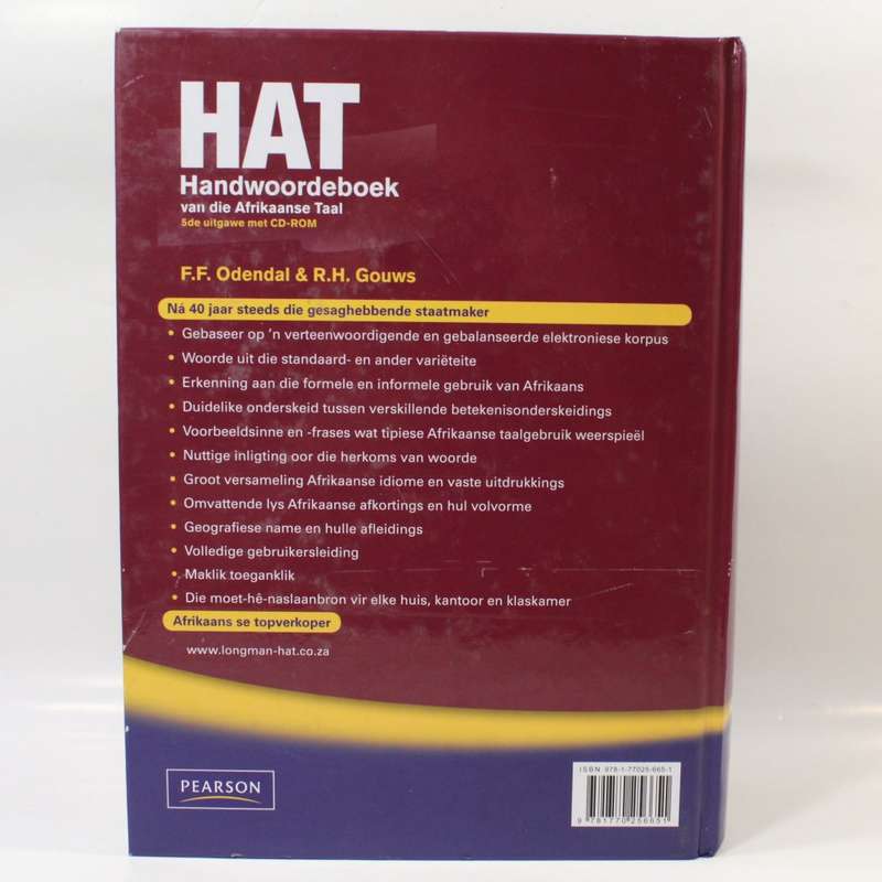 HAT HandWoordeboek van die Afrikaanse Taal | 5de Uitgawe met CD-Rom