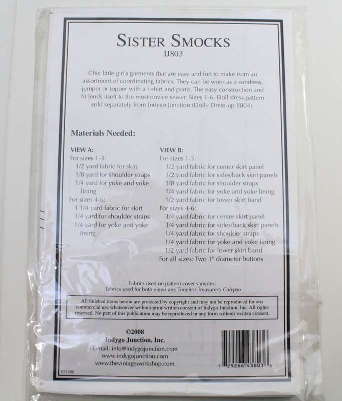 Girls Dress Sewing Pattern by Indygo Junction - Sister Smocks