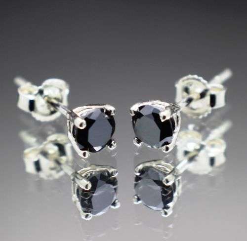 **1.32 tcw Genuine Black Diamond Earrings** Stunning - Free Appraisal $860!!!
