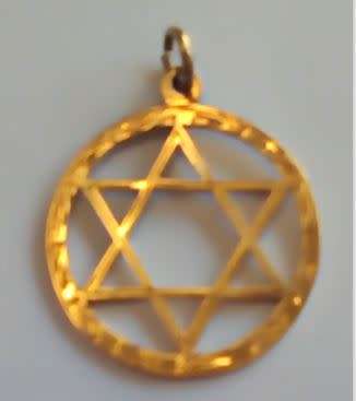 **Solid Gold Star of David Pendant - 30mm!!**