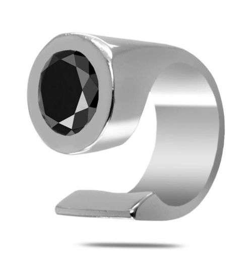 **2.50Ct Certified Genuine Black Diamond Ring for the Guys** Unique Stunning Design