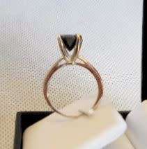 **JGL Certified 1.75ct Genuine Black Diamond Solitaire Ring **