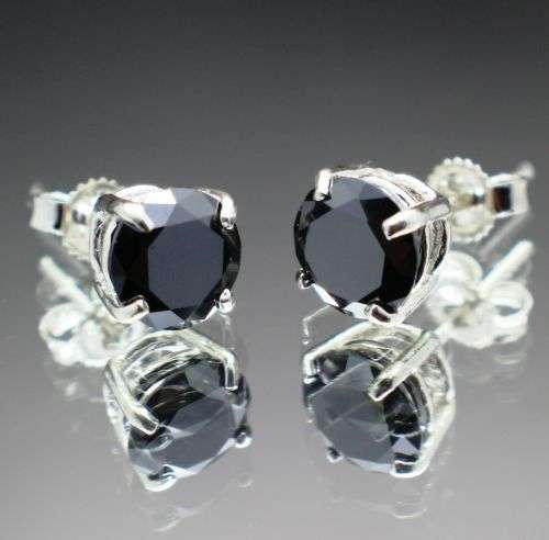 SALE**Certified 1.42tcw Genuine Black Diamond Earrings** Stunning - $910 Appraisal!!!