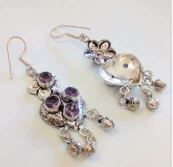 Handmade Amethyst Earrings - Gorgeous!