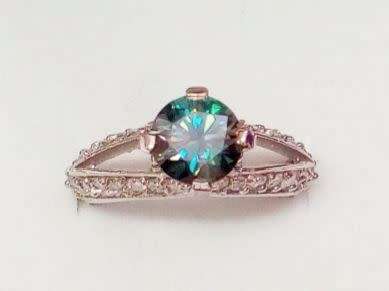 **1.45ct GENUINE BLUE & WHITE DIAMOND RING**AMAZING