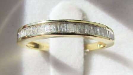 VALUE R23419 | 0.30TCW | GENUINE NATURAL BAGUETTE DIAMOND RING | 10K GOLD
