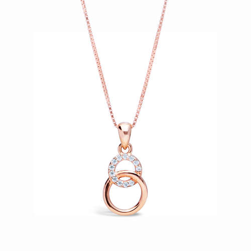 SALE! Arthur Kaplan Beautiful Rose Gold Circles Necklace