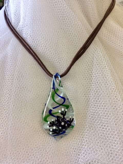 SALE Large Lampwork Frog Necklace - So Cute!