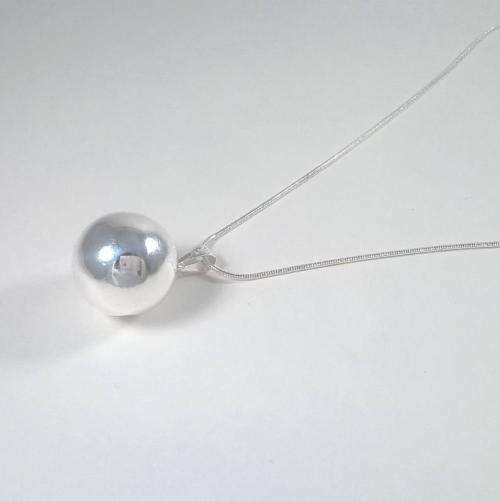 Sterling Silver Melody/Chime Ball  Pendant on Chain