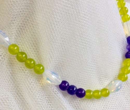 52cm Semi Precious Stone Necklace - Vibrant Colour Combination