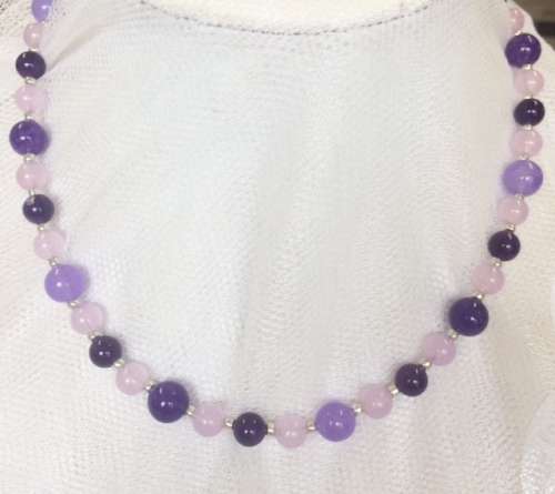 SALE! All the Purples - Mixed Semi-Precious Stone Necklace - Beautiful Colours