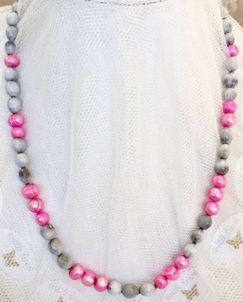 Genuine Pearl and Ubuchwabasi Seed Necklace - 62cm!