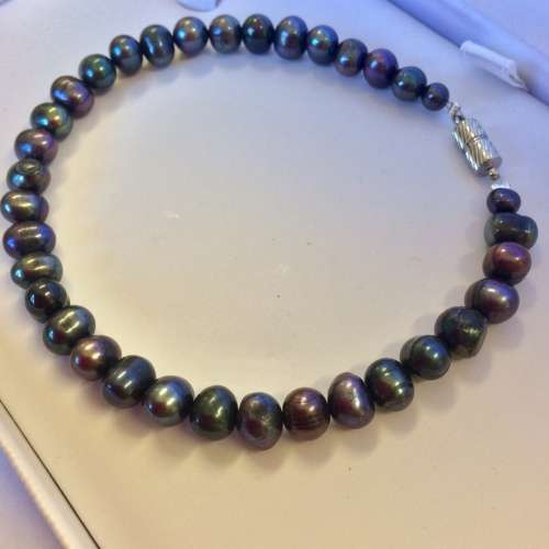 Genuine Black Pearl Bracelet - 24cm
