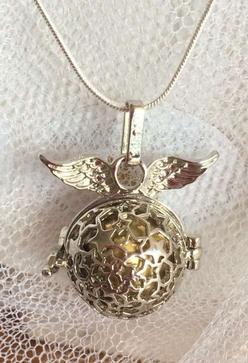 SALE Harmony Angel Callers Chime Ball Pendant on Chain