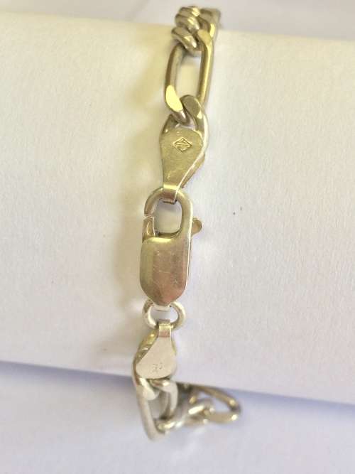 SALE! Sterling Silver Figaro Bracelet - Strong 10g