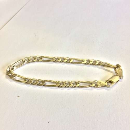 SALE! Sterling Silver Figaro Bracelet - Strong 10g