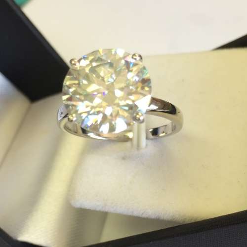 HUGE 7ct Moissanite Solitaire Ring - Stunning