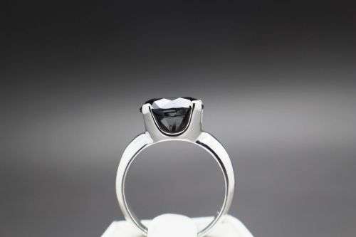 2.42cts Certified Genuine Black Diamond Ring