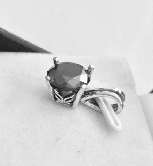 CERTIFIED 2.75CT GENUINE NATURAL BLACK DIAMOND PENDANT