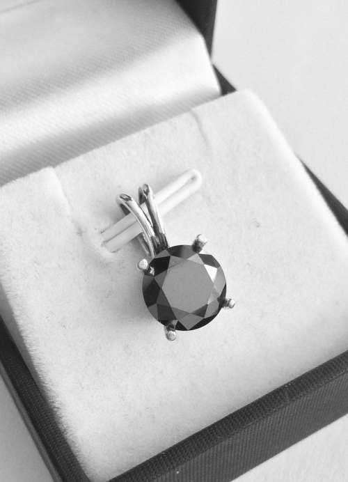 CERTIFIED 2.75CT GENUINE NATURAL BLACK DIAMOND PENDANT