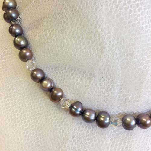 Genuine Silver Pearl Necklace - Amazing Quality and Stunning Colours