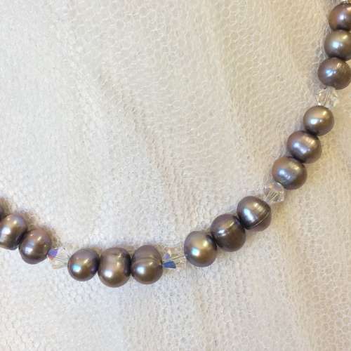Genuine Silver Pearl Necklace - Amazing Quality and Stunning Colours