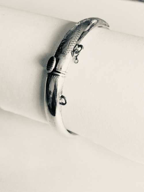 Sterling Silver Hinged Bracelet - Classic - Small Size