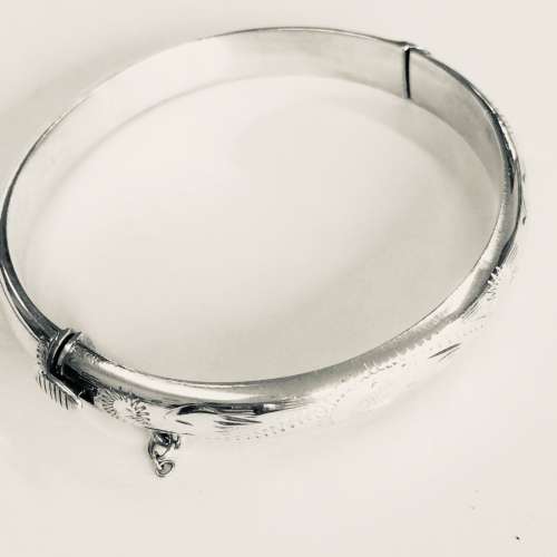 Sterling Silver Hinged Bracelet - Classic - Small Size