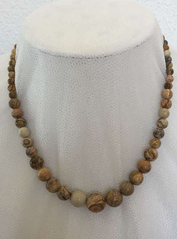 Picture Jasper Semi Precious Stone Necklace