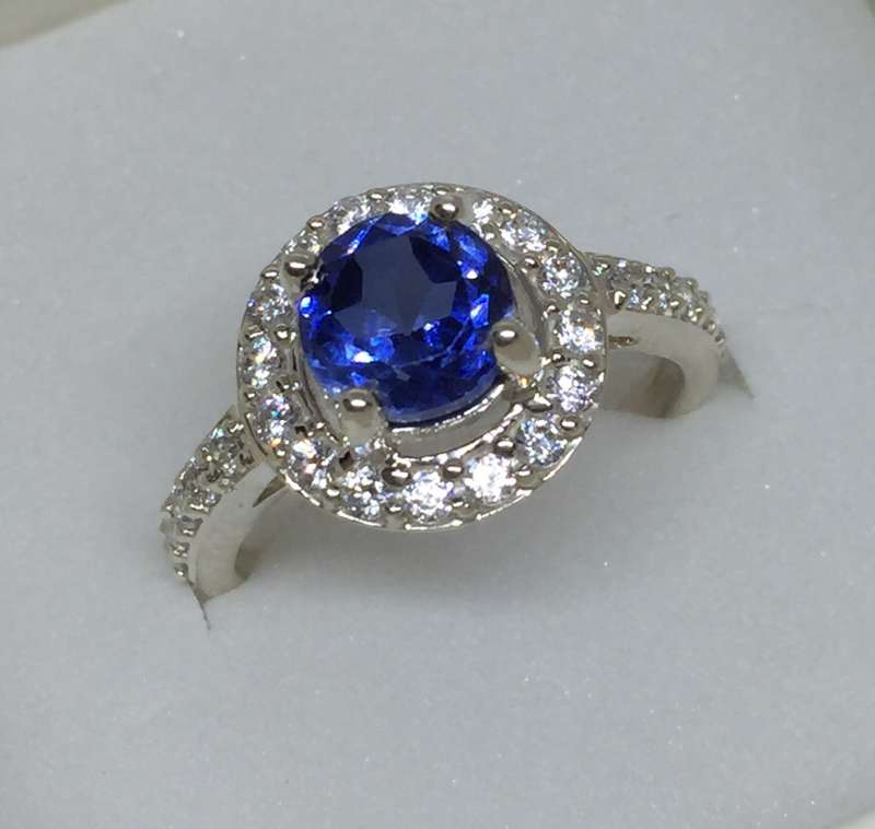 SALE! 2.82ct Genuine Blue Tanzanite Halo Ring - Stunning!