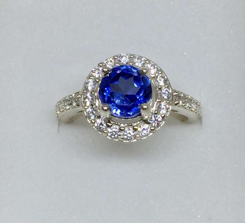 SALE! 2.82ct Genuine Blue Tanzanite Halo Ring - Stunning!
