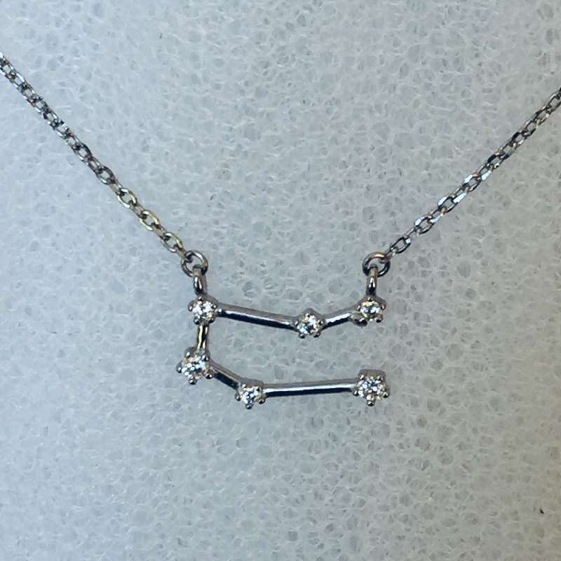 Constellation Star Sign Sterling Silver Necklace - Gemini