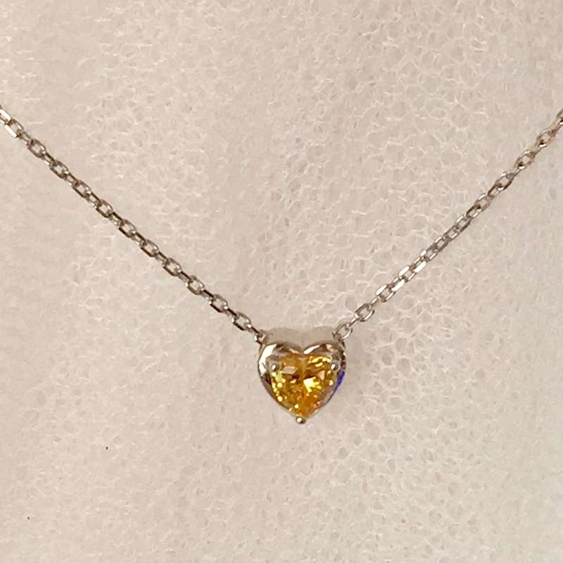 Floating Heart Sterling Silver Necklace