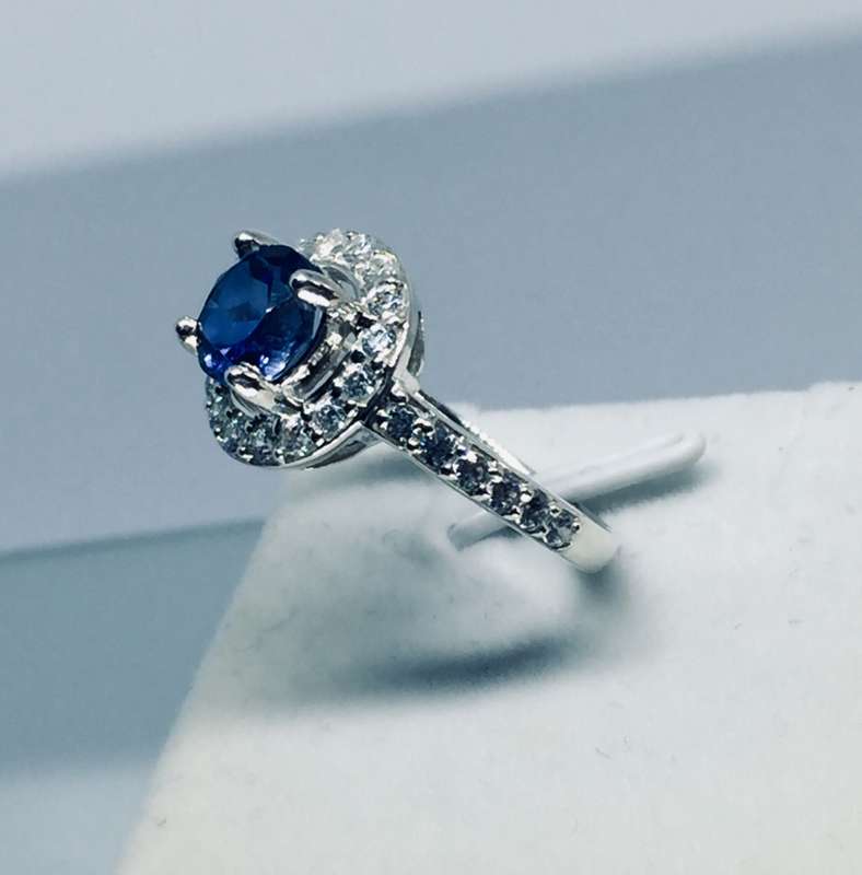 SALE! 2.82ct Genuine Blue Tanzanite Halo Ring - Stunning!