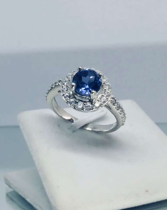 SALE! 2.82ct Genuine Blue Tanzanite Halo Ring - Stunning!