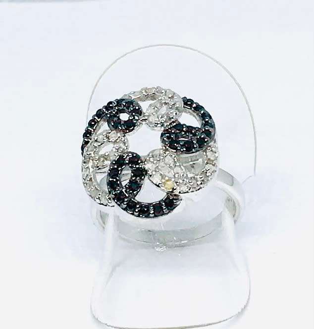REDUCED! NATURAL RAW DIAMOND RING - SWIRL - UNIQUE