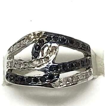 Natural Raw Diamond Ring - Black Infinity - Unique