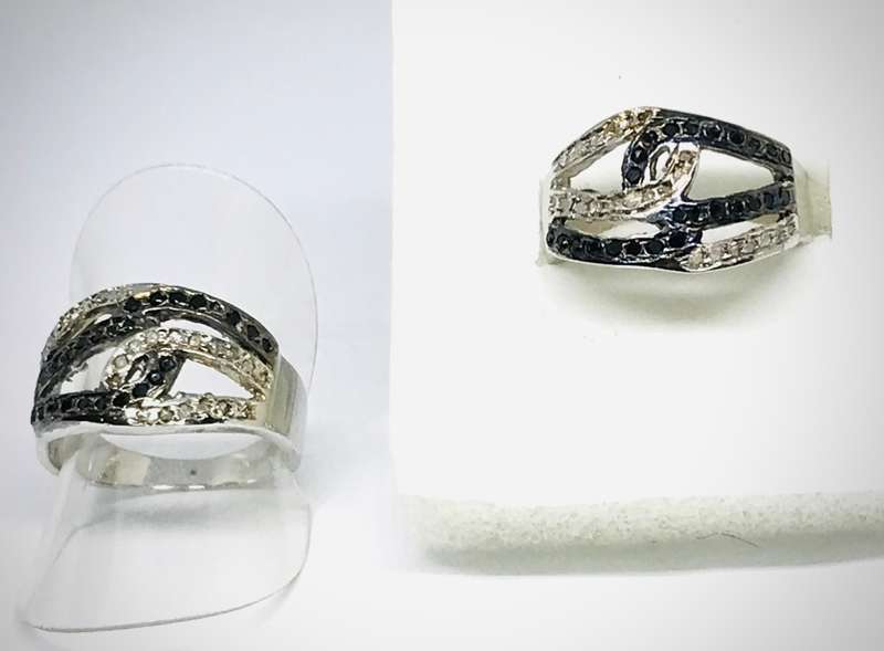 Natural Raw Diamond Ring - Black Infinity - Unique