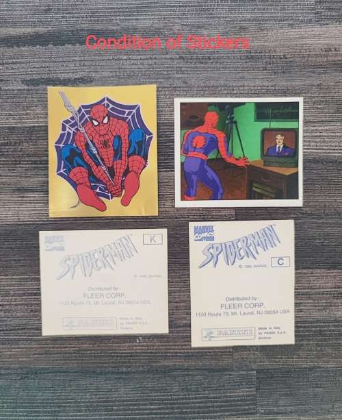 1995 Panini Marvel`s Spiderman Collectible Stickers