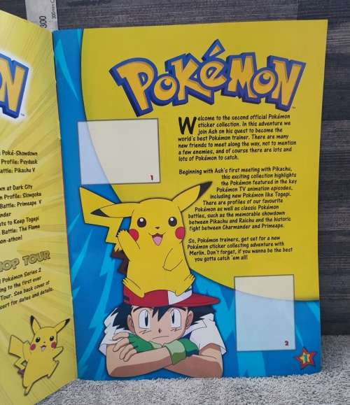 1999 Merlin`s by Topps Pokémon Sticker Album & Stickers