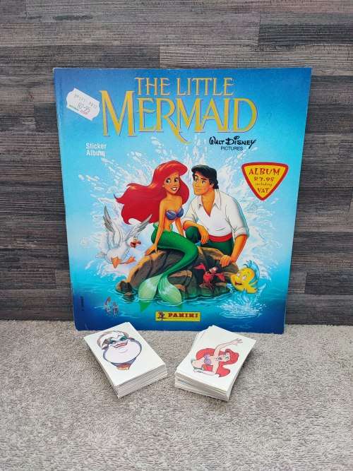 1990 Panini Disney`s Little Mermaid Sticker Album & Collectible Stickers