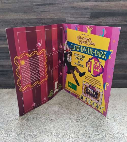 1996 Panini Disney`s Hunchback of Notredame sticker album & stickers
